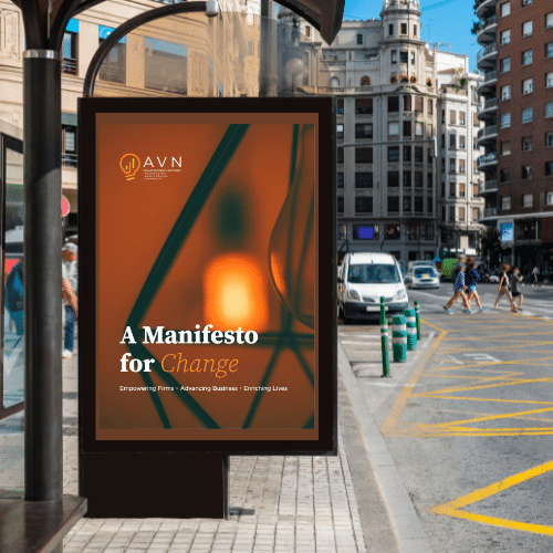 AVN manifesto for change AVN manifesto for change - free resources for accountants - image shows street ad sign